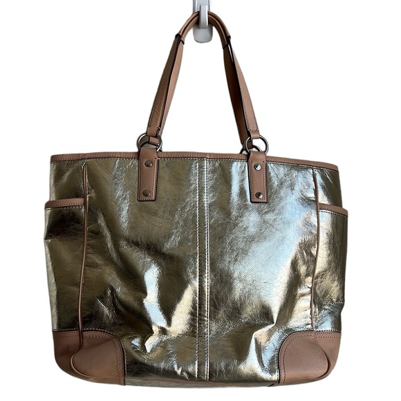 COACH Champagne Gold Tote - Picture 2 of 16